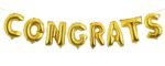 MPS MY PARTY SUPPLIERS® Golden CONGRATS Letter Foil Balloons Letters Foil Banner Balloons Mylar Balloons for Birthday Decoration Birthday Décor Supplies