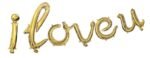 MPS MY PARTY SUPPLIERS® Golden i love u Golden Cursive Happy Birthday Letter Foil Balloons Colorful Birthday Letters Foil Banner Balloons Mylar Balloons for Birthday Decoration Birthday Décor Supplies - Image 5
