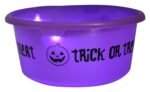 MPS My Party Suppliers Halloween Trick or Treat Pumpkin Bucket Lantern led Halloween Pumpkin Candy Basket Bucket Child Trick or Treat Big Candy Bag Home Halloween Party Tree Light Decor (Purple) - Image 2
