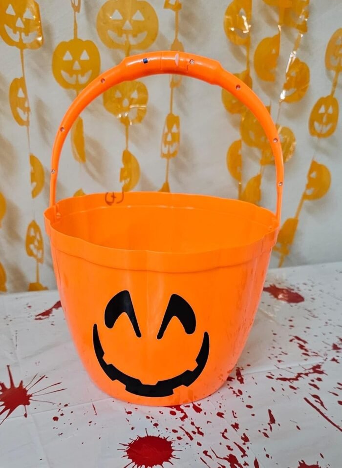 Light Up Halloween Trick or Treat Pumpkin Bucket Jack O Lantern Halloween Pumpkin Candy Basket Bucket Child Candy Bag Halloween Party Tree Light Decor Supplies (LED Pumpkin Basket) - Image 5