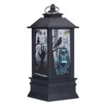 MPS My Party Suppliers Set of 2 Halloween Lamps, Halloween laltern, LED for Halloween Decoration, Halloween Hanging Decoration (Orange-Black Colorful laltern) - Image 7