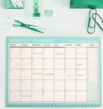 MPS MY PARTY SUPPLIERSĀ® 1pc Green Monthly Planner, To Do List Notebook 54 Tear-Off Sheets Notepad Day or Work Organizer, Scheduler for Goals, Tasks, Ideas Ideal for Home Office Fancy Stationery Items - Image 5
