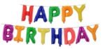 MPS MY PARTY SUPPLIERS®13Pcs 16inch Multicolor Happy Birthday Letter Foil Balloons Decoration for Birthday Foil balloons for birthday decoration Balloon Set for Decoration (13Pcs 16inch)