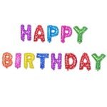 MPS MY PARTY SUPPLIERS®13Pcs 16inch Rainbow Happy Birthday Letter Foil Balloons Decoration for Birthday Foil balloons for birthday decoration Balloon Set for Decoration (13Pcs 16inch) - Image 2