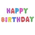 MPS MY PARTY SUPPLIERS®13Pcs 16inch Rainbow Happy Birthday Letter Foil Balloons Decoration for Birthday Foil balloons for birthday decoration Balloon Set for Decoration (13Pcs 16inch) - Image 4