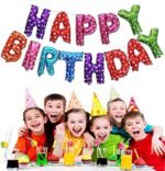 MPS MY PARTY SUPPLIERS®13Pcs 16inch Rainbow Happy Birthday Letter Foil Balloons Decoration for Birthday Foil balloons for birthday decoration Balloon Set for Decoration (13Pcs 16inch) - Image 6