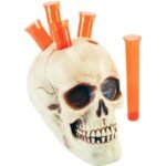 MPS MY PARTY SUPPLIERS Set of 5 Halloween Party Glass, Shot Glass for Halloween, Glasses for Halloween, Unbreakable Tube Multicolor Glasses, Halloween Decorations (Orange) - Image 3