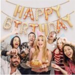 MPS MY PARTY SUPPLIERS®13Pcs 16inch Daisy Flower Printed Happy Birthday Letter Foil Balloons Decoration for Birthday Foil balloons for birthday decoration Balloon Set for Decoration (13Pcs 16inch) - Image 5