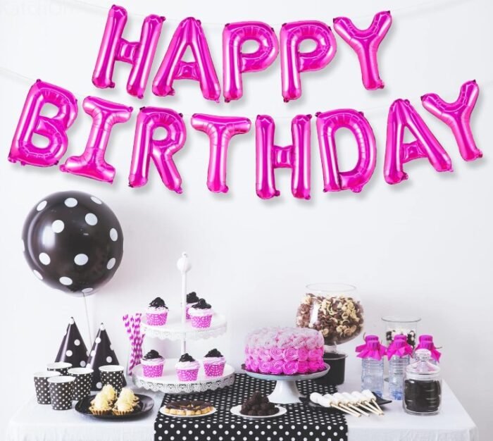 MPS MY PARTY SUPPLIERS®13Pcs 16inch Multicolor with Heart Printed Happy Birthday Letter Foil Balloons Decoration for Birthday Foil balloons for birthday decoration Balloon Set for Decoration (13Pcs 16inch) - Image 5