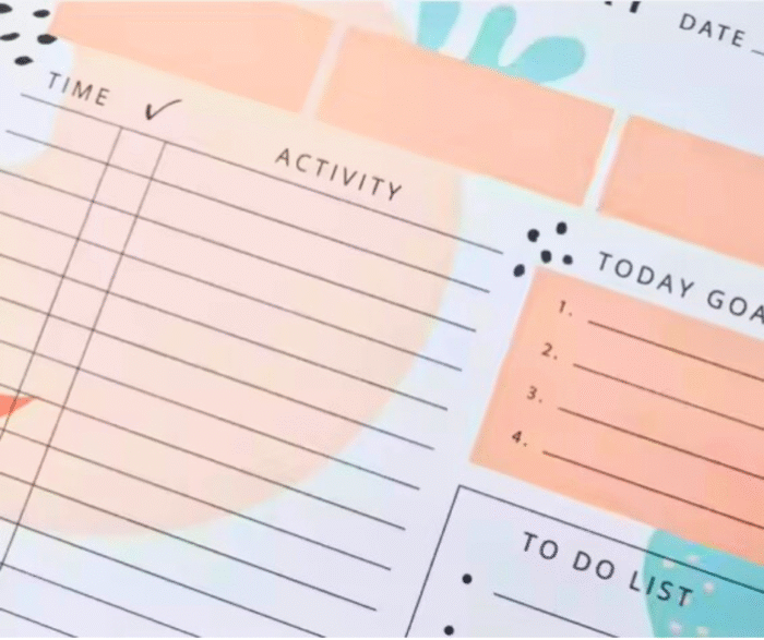 MPS MY PARTY SUPPLIERS® 1pc Daily Planner, To Do List Notebook Tear-Off Sheets Notepad Day or Work Organizer, Scheduler for Goals, Tasks, Ideas Ideal for Home Office Fancy Stationery Items - Image 4