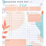 MPS MY PARTY SUPPLIERS® 1pc Daily Planner, To Do List Notebook Tear-Off Sheets Notepad Day or Work Organizer, Scheduler for Goals, Tasks, Ideas Ideal for Home Office Fancy Stationery Items