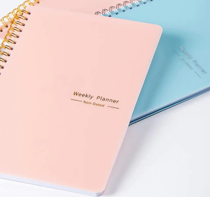 MPS MY PARTY SUPPLIERS® 1pc Pink Weekly Planner Non-dated, To Do List Notebook Tear-Off Sheets Notepad Day or Work Organizer, Scheduler for Goals, Tasks, Ideas Ideal for Home Office Fancy Stationery Items - Image 1
