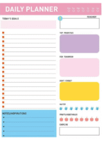 MPS MY PARTY SUPPLIERSĀ® 1pc Daily Planner, Undated, To Do List, Notebook, Work Diary Ideal for Home Office Fancy Stationery Items Daily Planner for Goal Planning and Task Management