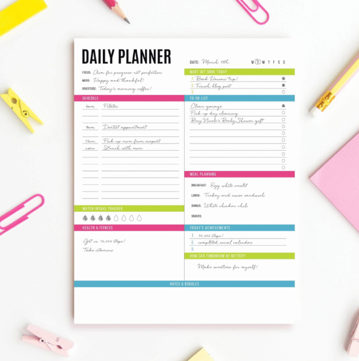 MPS MY PARTY SUPPLIERS® 1pc Daily Planner, To Do List Notebook Tear-Off Sheets Notepad Removable Sheets Day or Work Organizer, Scheduler for Goals, Ideal for Home Office Fancy Stationery Items - Image 4