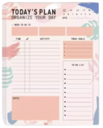 MPS MY PARTY SUPPLIERSĀ® 1pc Daily Planner to Organise your day, To Do List Notebook Tear-Off Sheets Notepad Day or Work Organizer, Scheduler for Goals, Ideal for Home Office Fancy Stationery Items - Image 2
