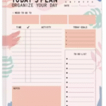 MPS MY PARTY SUPPLIERS® 1pc Daily Planner to Organise your day, To Do List Notebook Tear-Off Sheets Notepad Day or Work Organizer, Scheduler for Goals, Ideal for Home Office Fancy Stationery Items