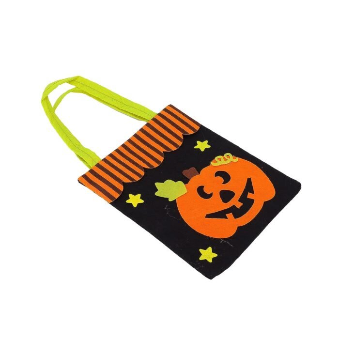 Halloween Pumpkin Candy Bag Basket | Halloween Candy Goody Bags |Trick or Treat Halloween Candy Baskets| Halloween Bag Trick Or Treat Felt Fabric - Image 3
