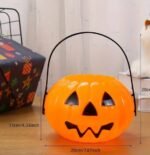 Halloween Pumpkin Candy Baskets for Kids, Trick Or Treat Halloween Bowl with Skeleton Hands - Party Decoration, Halloween Decoration Prop, Pumpkin Candy Basket (Big Pumpkin Basket) - Image 3