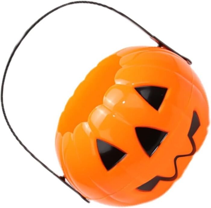 Halloween Pumpkin Candy Baskets for Kids, Trick Or Treat Halloween Bowl with Skeleton Hands - Party Decoration, Halloween Decoration Prop, Pumpkin Candy Basket (Big Pumpkin Basket) - Image 4