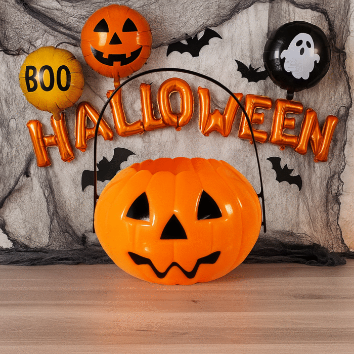 Halloween Pumpkin Candy Baskets for Kids, Trick Or Treat Halloween Bowl with Skeleton Hands - Party Decoration, Halloween Decoration Prop, Pumpkin Candy Basket (Big Pumpkin Basket) - Image 7