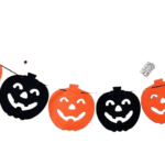 Pumpkin Party Decorations Felt Skeleton Decor Garland Kit Birthday Party Halloween Supplies, Halloween Skull Bannner Garland, Halloween Party Decor, Skull Banner