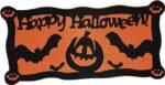 MPS My Party Suppliers 1 PCS Halloween Felt Hanging, Halloween Hanging Decorations- Happy Halloween Party Plate Banner Halloween Door Sign Felt Decoration, Front Door Decor Hanging Door Decoration Felt Party Wall - Image 6