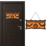 MPS My Party Suppliers 1 PCS Halloween Felt Hanging, Halloween Hanging Decorations- Happy Halloween Party Plate Banner Halloween Door Sign Felt Decoration, Front Door Decor Hanging Door Decoration Felt Party Wall - Image 7