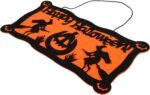 MPS My Party Suppliers 1 PCS Halloween Felt Hanging, Halloween Hanging Decorations- Happy Halloween Party Plate Banner Halloween Door Sign Felt Decoration, Front Door Decor Hanging Door Decoration Felt Party Wall - Image 2