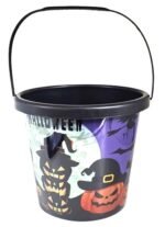 Halloween RIP Candy Baskets for Kids, Trick Or Treat Halloween Candy Bowl with Skeleton Party Decoration, Halloween Decoration Prop, Pumpkin Candy Basket (Black) - Image 6