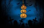 My Party Suppliers Felt Pumpkin Halloween Decoration Hanging Hang Tag Halloween Window Decoration Halloween Pumpkin Hanging Strips (Multi Color 1 pcs) - Image 2