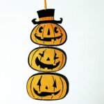 My Party Suppliers Felt Pumpkin Halloween Decoration Hanging Hang Tag Halloween Window Decoration Halloween Pumpkin Hanging Strips (Multi Color 1 pcs)