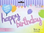 MPS MY PARTY SUPPLIERS® Purple-Pink Cursive Happy Birthday Letter Foil Balloons Colorful Birthday Letters Foil Banner Balloons Mylar Balloons for Birthday Decoration Birthday Décor Supplies - Image 2