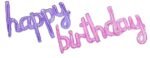 MPS MY PARTY SUPPLIERS® Purple-Pink Cursive Happy Birthday Letter Foil Balloons Colorful Birthday Letters Foil Banner Balloons Mylar Balloons for Birthday Decoration Birthday Décor Supplies