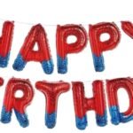 MPS MY PARTY SUPPLIERS® 1pc Superhero Theme Happy Birthday Letter Foil Balloon Banner for Kids Balloons for Birthday Decoration Big Size Alphabet Letters for Wall Backdrop Birthday Decor ideas at home