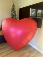 MPS MY PARTY SUPPLIERSĀ® 1pc 63inch Jumbo Heart Shaped Balloon Huge Red Heart Foil Balloons for Valentines Day Engagement Wedding Anniversary Birthday Decoration Love Theme Large heart foil Balloons - Image 4