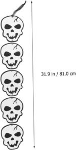 Halloween 5 Skull Hanging White Set Suit 5 Halloween Hanging Skull Halloween Party Hanging Charm Lip Gloss Makeup Skeleton Ghost White Pumpkin Decor Halloween Party Hanging - Image 4