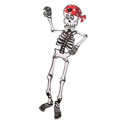 Halloween Pendents Haunted House DIY Paper Hanging Decoration Scarf Skeleton, Pirate Hanging Skeleton for Halloween Decoration, Skeleton Prop for Halloween