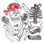 Halloween Pendents Haunted House DIY Paper Hanging Decoration Scarf Skeleton, Pirate Hanging Skeleton for Halloween Decoration, Skeleton Prop for Halloween - Image 2