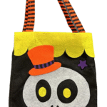Halloween Skull Candy Halloween Goody Bags |Trick or Treat Halloween Candy Baskets| Pumpkin Treat Bag Trick Or Treat Halloween Basket Party Accessories Props Felt Fabric