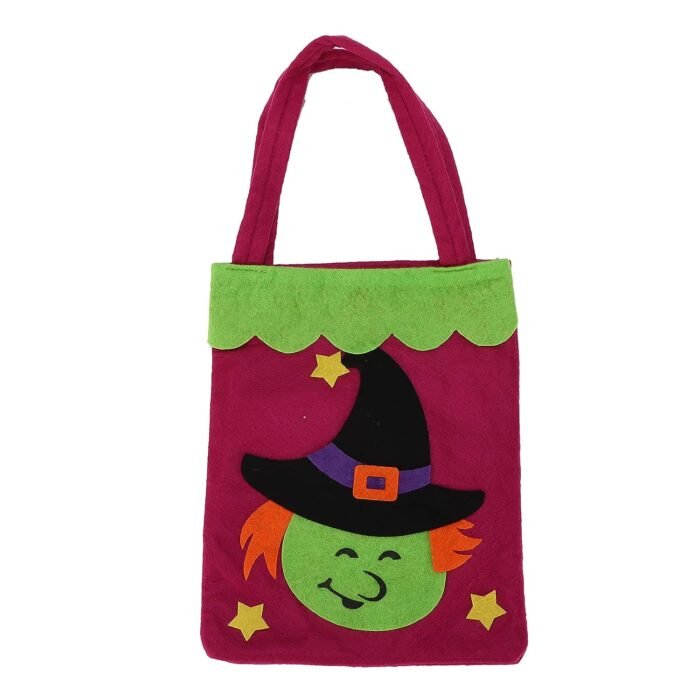 Halloween Witch Candy Basket Halloween Candy Bags |Trick or Treat Candy Baskets| Pumpkin Treat Bag Trick Or Treat Halloween Party Accessories Props Felt Fabric - Image 6