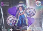 MPS MY PARTY SUPPLIERS® Set of 5 Moana Foil Balloons for Birthday Decoration, Princess Theme Balloons for girls Party Decoration, Cartoon Balloon, purple heart balloon, moana theme birthday decoration - Image 4