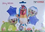 MPS MY PARTY SUPPLIERS® Set of 5 Hen foil balloon, farm animal balloons, farm theme birthday décor, jungle theme birthday decoration, blue star balloons, farm animals theme birthday decoration - Image 4