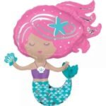 MPS MY PARTY SUPPLIERS Shimmering Mermaid Air-Filled Balloon for Anniversary, Birthday, Baby Shower, Wedding, Graduation, Mermaid Under The Sea Theme Party Decorations Balloon 30inch Foil Balloon