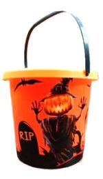 MPS My Party Suppliers 1 pc. Pumpkin Basket with Strap, Candy Jar, Pumpkin Candy Bucket/Basket Halloween Decor, Halloween Pumpkin Bucket Orange, Halloween Candy Basket for Kids, Halloween Decoration - Image 4
