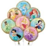 Princess theme Birthday Balloons Decorations Supplies, Girl Birthday party balloon, (Multicolor, Pack of 8)