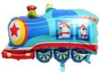 MPS My Party Suppliers 1pc Self standing Train Engine Foil Balloon for kids, Toy Train Balloons for kids Party Decoration, Train Shape Foil Balloon, Train theme, Transportation Theme, Baby shower