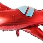 MPS My Party Suppliers 1pc Large Red Airplane Foil Balloon for boys and girls, Plane Shape Balloons for kids Party Decoration, Props for photoshoot, Transportation Theme, Baby shower decor