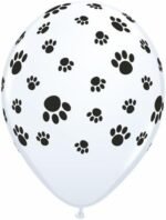 MPS MY PARTY SUPPLIERS® Set of 20 Jungle Safari Animal Pattern Print Latex Balloons 12inch Tiger Stripes Lion Cow Dog Wild Animals Print Balloons for Jungle Theme Birthday Decorations (paw) - Image 2