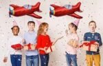 MPS My Party Suppliers 1pc Large Red Airplane Foil Balloon for boys and girls, Plane Shape Balloons for kids Party Decoration, Props for photoshoot, Transportation Theme, Baby shower decor - Image 3