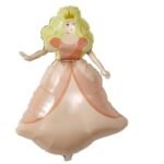 MPS MY PARTY SUPPLIERS® 1pc Princess foil Balloons for Party Decoration, Foil Balloons decoration, princess balloon decoration ideas, princess theme foil balloon, Princess Balloon for girls(PEACH)